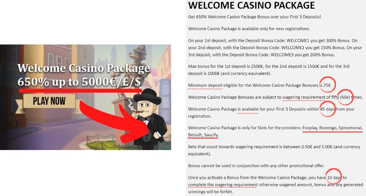 bonus requirements casinos
